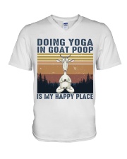 Doing Yoga In Goat Poop V-Neck T-Shirt thumbnail