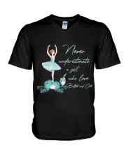 Love Ballet And Cats V-Neck T-Shirt thumbnail