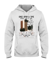 Cats And Books Hooded Sweatshirt thumbnail