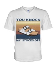 You Knock My Stocks Off V-Neck T-Shirt thumbnail