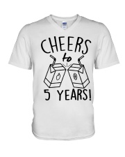 Cheers 5 Years V-Neck T-Shirt thumbnail