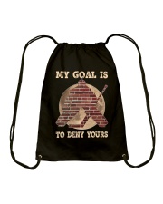 My Goal Is To Deny Yours Drawstring Bag thumbnail