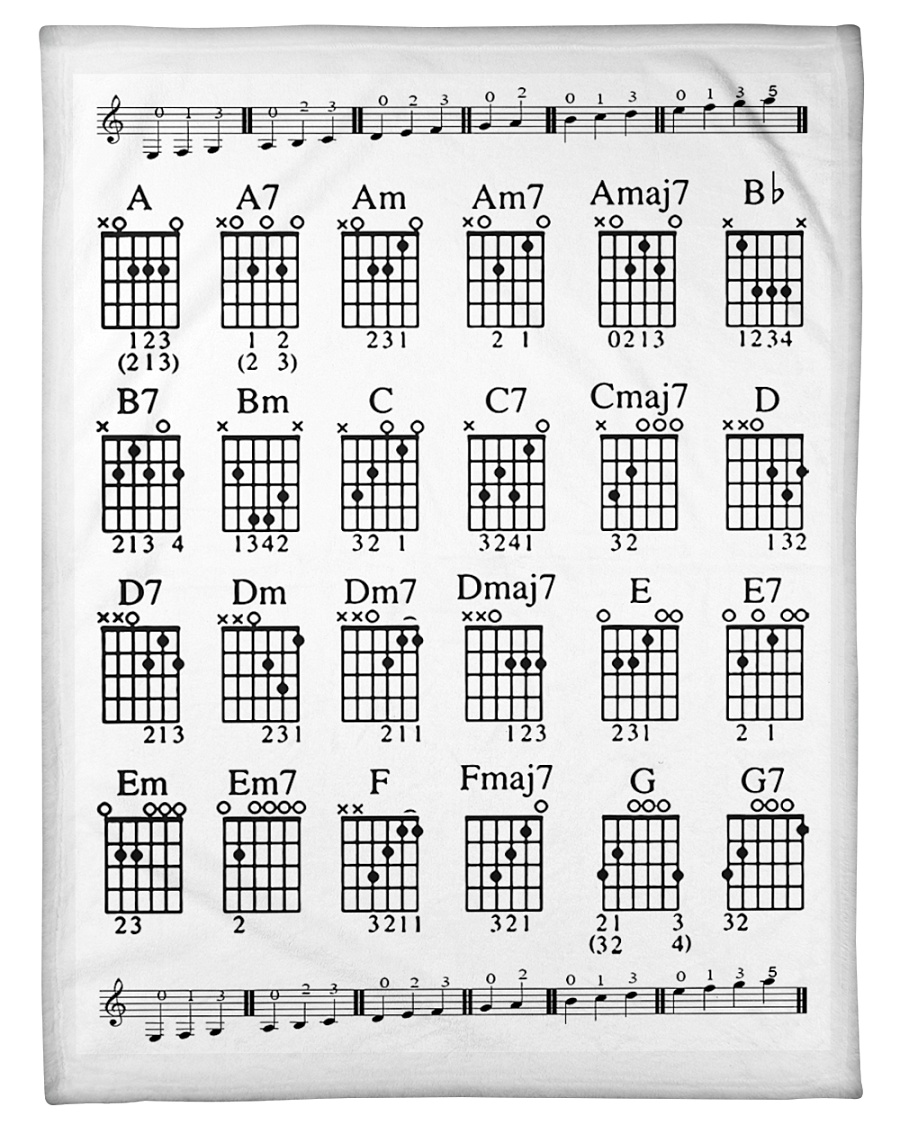 Love Guitar Small Fleece Blanket - 30" x 40"