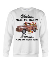 Chickens Make Me Happy Crewneck Sweatshirt thumbnail