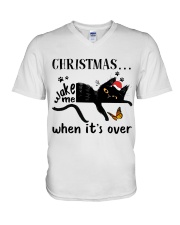 Christmas Wake Me V-Neck T-Shirt thumbnail