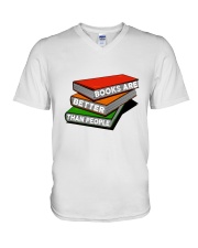 Book Are Better Than People V-Neck T-Shirt thumbnail