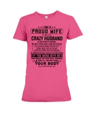 I AM A PROUD WIFE OF A CRAZY HUSBAND - A02 Premium Fit Ladies Tee thumbnail