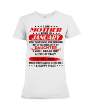 I am a spoiled MOM - DAD January Premium Fit Ladies Tee thumbnail