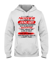I am a spoiled MOM - DAD January Hooded Sweatshirt front