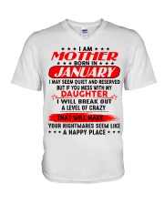 I am a spoiled MOM - DAD January V-Neck T-Shirt thumbnail