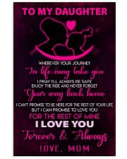 TO MY DAUGHTER - LOVE - MOM 11x17 Poster front