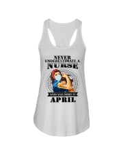 never underestimate a nurse S-4 Ladies Flowy Tank thumbnail