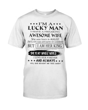 Gifts for Husband- Lucky man- August Premium Fit Mens Tee thumbnail