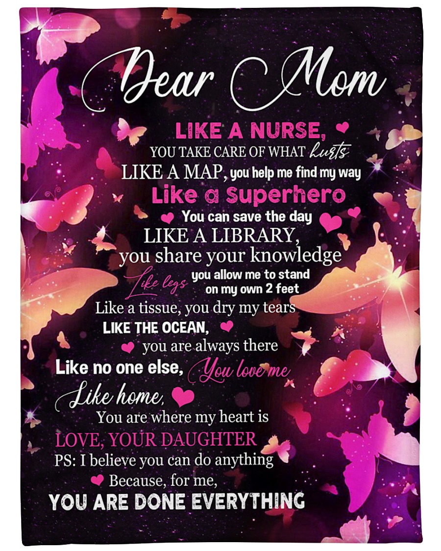 Dear mom never forget that i love you Large Fleece Blanket - 60" x 80"