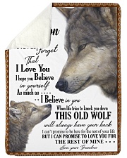 To my dear grandson never forget that i love you Large Sherpa Fleece Blanket - 60" x 80" thumbnail