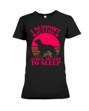 I Support Putting Animal Abusers To Sleep - C0 Premium Fit Ladies Tee front