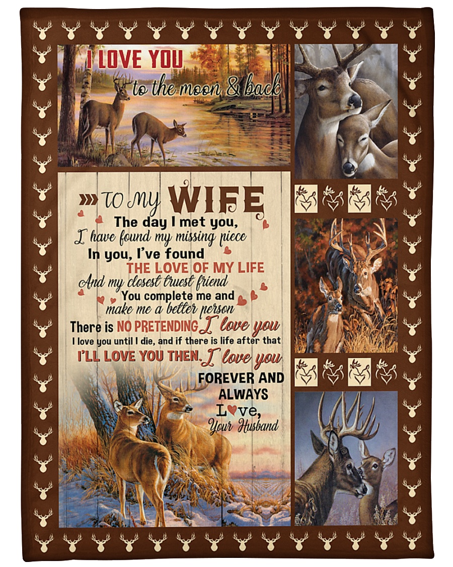To my wife with love Large Fleece Blanket - 60" x 80"