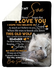 To my son never forget that i love you gift Large Sherpa Fleece Blanket - 60" x 80" thumbnail