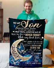 Special gift for son Small Fleece Blanket - 30" x 40" aos-coral-fleece-blanket-30x40-lifestyle-front-09