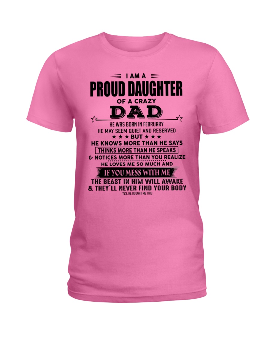 Perfect Gift for daughter S-2 Ladies T-Shirt