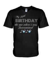 My 30th birthday the one where i was quarantined V-Neck T-Shirt thumbnail