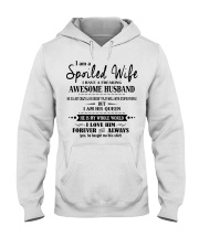 I am a spoiled wife i have an awesome husband - K0 Hooded Sweatshirt front