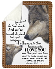 To my dear son never forget that i love you Large Sherpa Fleece Blanket - 60" x 80" thumbnail