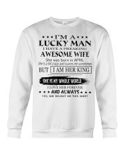 Gifts for Husband- Lucky man- April Crewneck Sweatshirt thumbnail