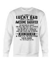I am a lucky dad i have an awesome daughter Crewneck Sweatshirt thumbnail