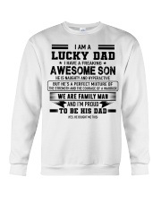 I am Lucky Dad - Awesome Son - Ruby Crewneck Sweatshirt thumbnail