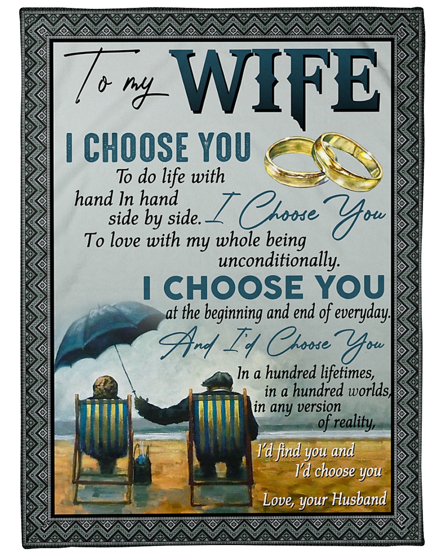 To my wife i'd find you and i'd choose you gift Large Fleece Blanket - 60" x 80"