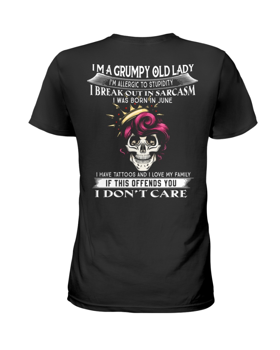 I'M A GRUMPY OLD LADY I LOVE MY FAMILY - JUNE Ladies T-Shirt