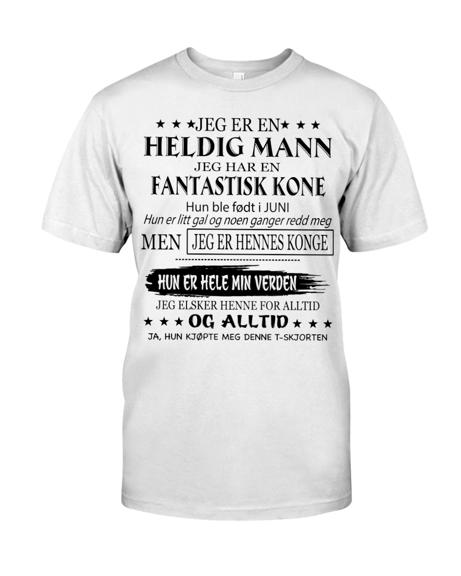 Heldig mann - T06 Juni Classic T-Shirt