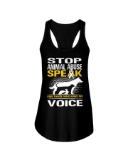 Stop animal abuse - D Ladies Flowy Tank thumbnail