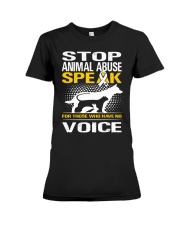 Stop animal abuse - D Premium Fit Ladies Tee thumbnail