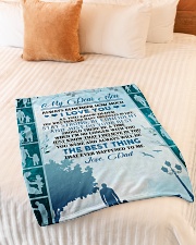 My dear son always remember how much i love you Small Fleece Blanket - 30" x 40" aos-coral-fleece-blanket-30x40-lifestyle-front-01