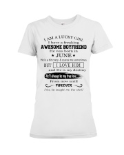 I AM A LUCKY GIRL I HAVE AN AWESOME BOYFRIEND - 6 Premium Fit Ladies Tee thumbnail