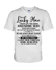 Perfect gifts for Husband- Lucky Man- 02 V-Neck T-Shirt thumbnail