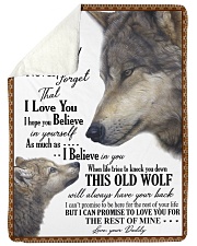 To my dear son never forget that i love you Large Sherpa Fleece Blanket - 60" x 80" thumbnail