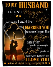 To my husband with love Large Fleece Blanket - 60" x 80" thumbnail