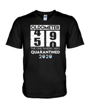 Oldometer 50 the one where i was quarantined 2020 V-Neck T-Shirt thumbnail