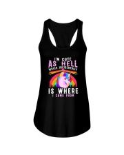 Unicorn cute as hell Ladies Flowy Tank thumbnail