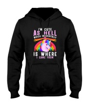 Unicorn cute as hell Hooded Sweatshirt thumbnail