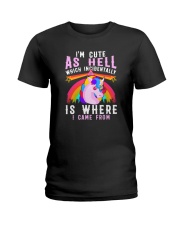 Unicorn cute as hell Ladies T-Shirt thumbnail