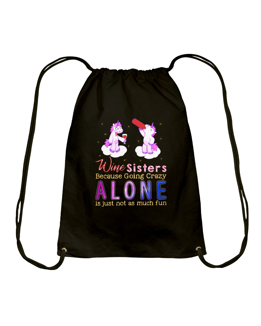 Unicorn alone Drawstring Bag
