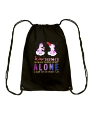 Unicorn alone Drawstring Bag front