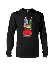 Flamingo Team Drive Xmas Car Long Sleeve Tee tile