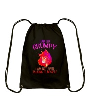 Unicorn grumpy Drawstring Bag thumbnail
