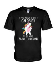 Unicorn calories V-Neck T-Shirt thumbnail