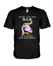 Unicorn o c d V-Neck T-Shirt thumbnail